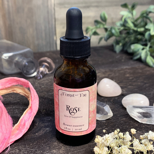 Love & Happiness - Rose Flower Essence | Energy Work Earth Magick Herbal Infusion Tincture Herb Green Witch Protection