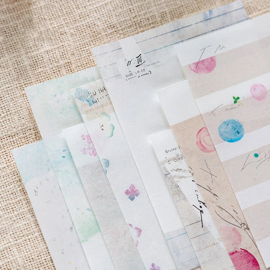 Seasonal Imprints Paper Set, Keepsakes Note Paper, Vintage Floral Collage, Nature Themed Memo Letter
