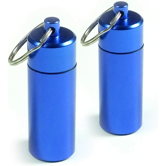 Sun Flowergb - Aluminum keychain pillbox. Waterproof Portable Travel Pill Case Medicine Vitamin Holder Box. Bottle Container, Organizer, Dispenser, 7