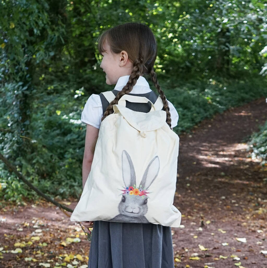 Bunny Backpack - Cotton Kids School Girls Organic Back To Gifts