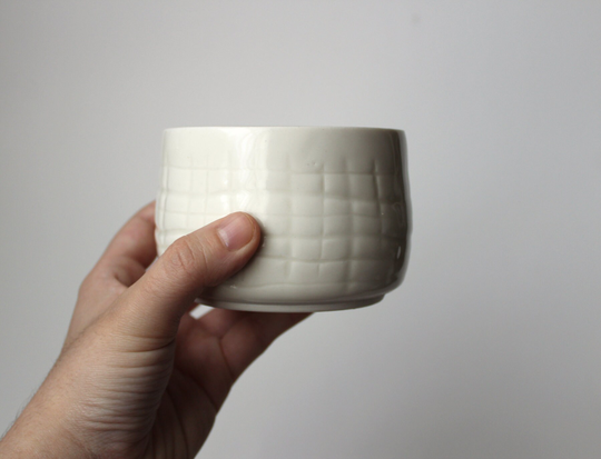 Gridded Ceramic Planter