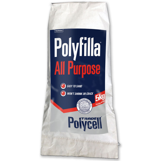 Polycell - Trade All Purpose Polyfilla Powder Filler - 5 Kg