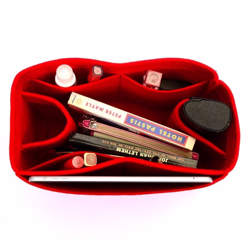 N.full Regular Style Felt Bag & Purse Organizer/Insert For Pm, Mm, Gm