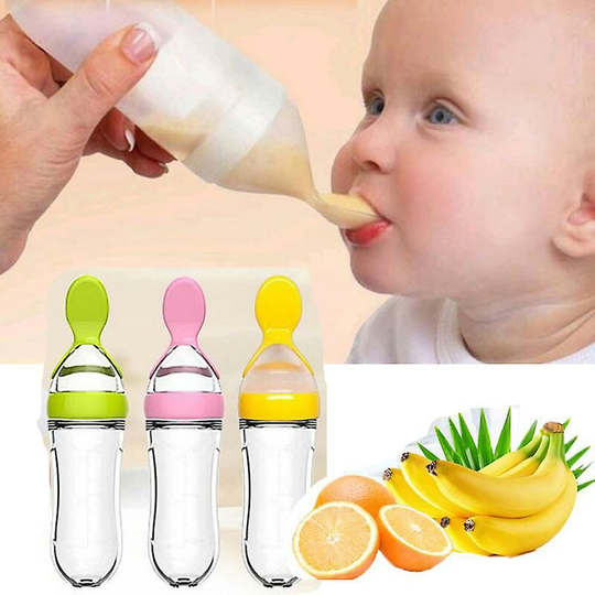 Baby Spoon Feeding Bottle Dropper Silicone Spoons For Feeding Medicine Kids Toddler Cutlery Utensils Kids Accessories Newborn green