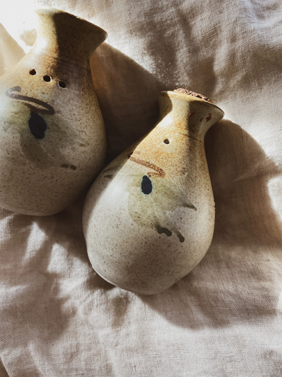Vintage Earthly Collections Salt & Pepper Dispensers