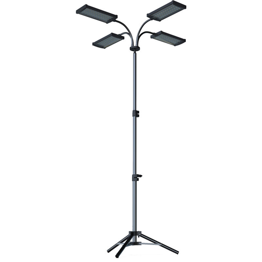 Horticultural Lamp, Indoor Plant Lamp, Online Remote Control + Portable pr Remote Control 4 Heads Horticultural Lamp 10 Brightness Levels