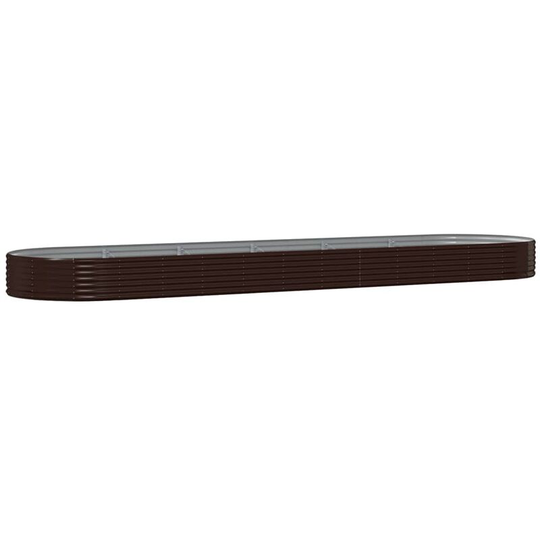 Vidaxl - Garden Planter Powder-coated Steel 523x140x36 cm Brown Brown