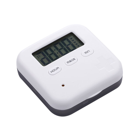 MUFF Timer Pill Box Electronic Reminder Pill Box Elderly Pill Box Timer grey