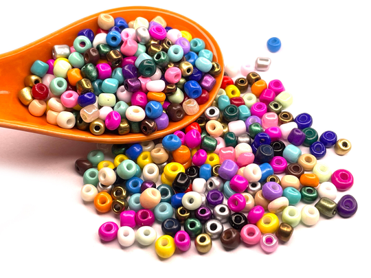 4mm Opaque Charm Czech Glass Seed Beads, Lined Miyuki Delica Small Glass Austria Round Beads, 200Pcs