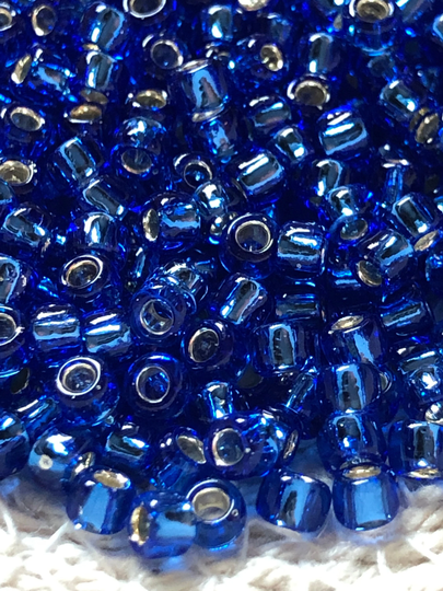 New Toho Round Seed Beads, 8/0, Silver-Lined Sapphire, | Tr-08-35, Qty 20 Grams, 3mm Beads