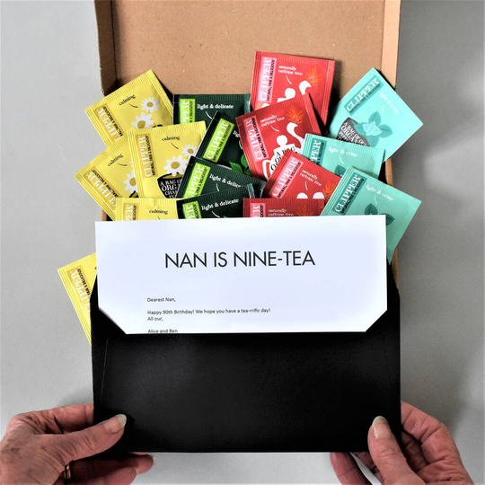 Novelty 90th Birthday Letterbox Friendly Tea Gift