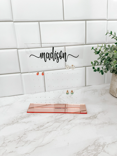Earring Stand, Holder, Personalized Acrylic Jewelry Organizer, Painted Display