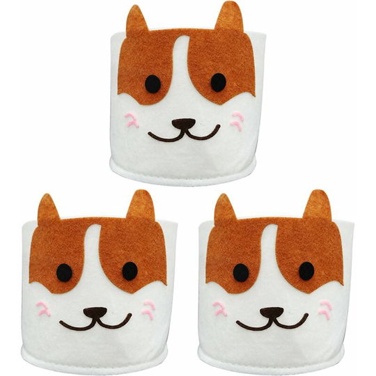 Planter Felt Plant Pots Cute Animal Shaped Cartoon Flower Planter Grow Bag Container Flowerpot for Indoor Outdoor Patio Home Garden Decoration (Dog)