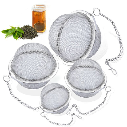 4 Pieces Tea Infuser Stainless Steel Tea Infuser Tea Infuser With Chain Mesh Ball Tea Strainer Spice