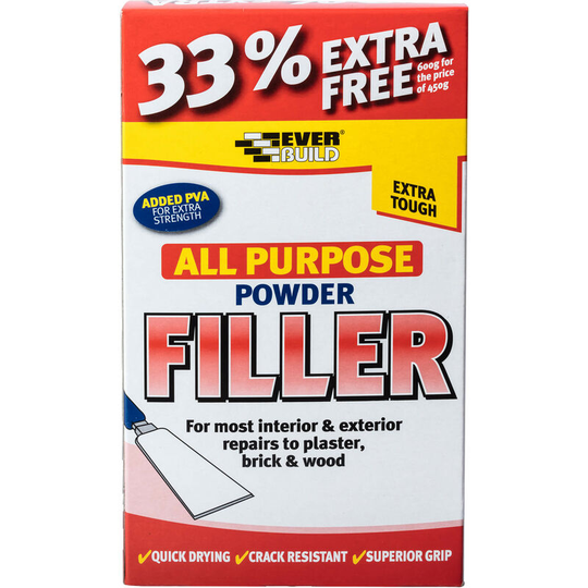 Everbuild - All Purpose Powder Filler 1.5Kg+20% Free