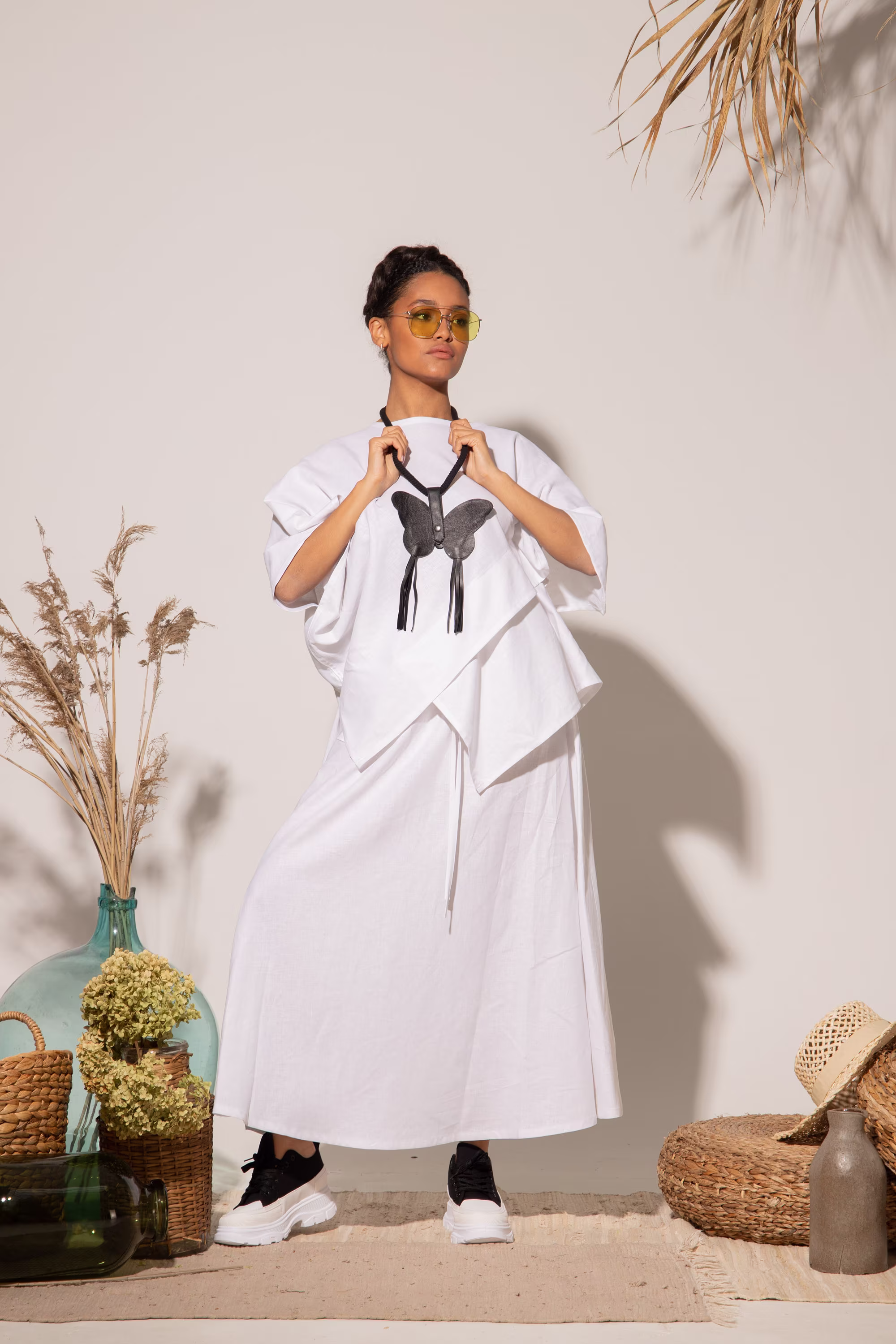 White Linen Skirt, Women Skirt Plus Size/Zirra Clothing, Maxi Ankle Bohemian