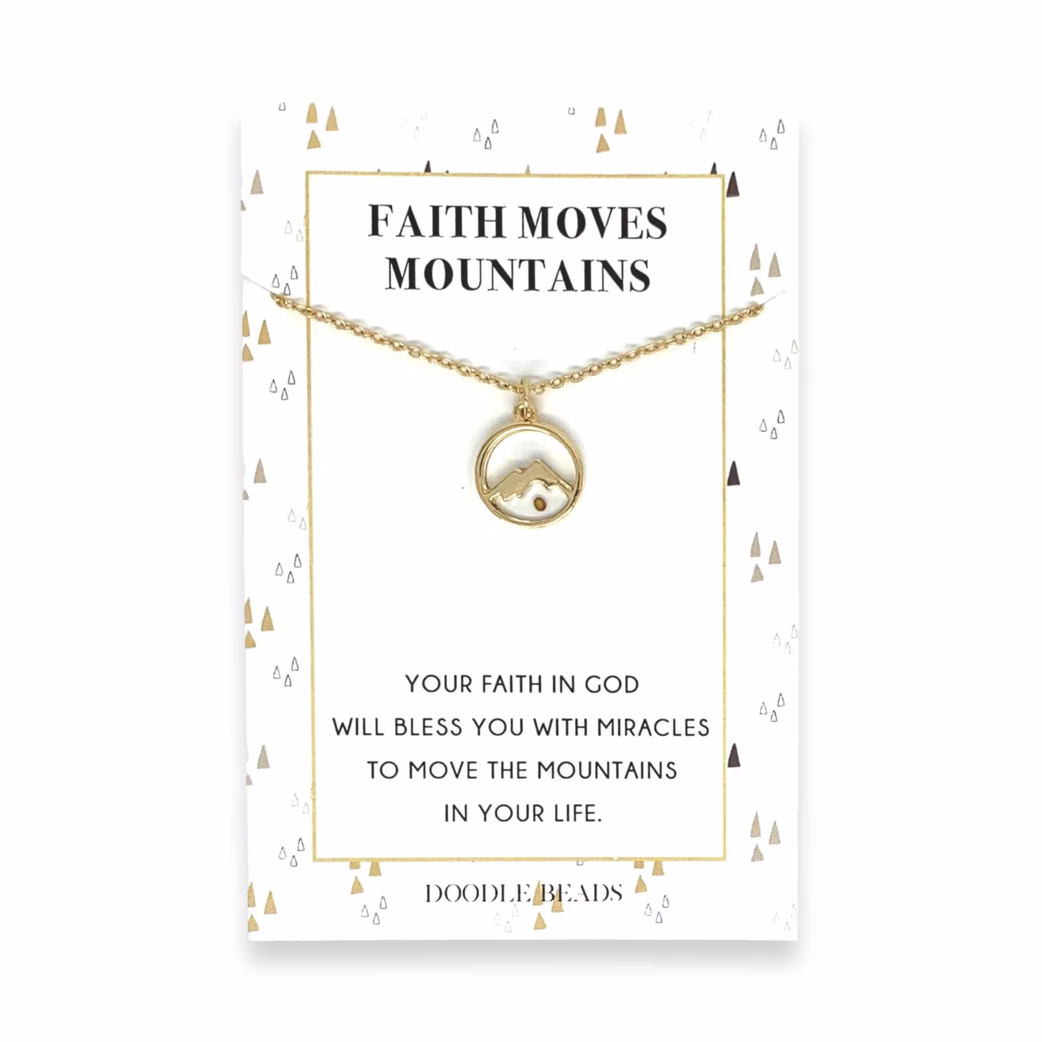 Faith Moves Mountains, Mustard Seed Mountain Necklace, Gift For Women, Silver Or Gold Dainty Necklace With Mustard Seed