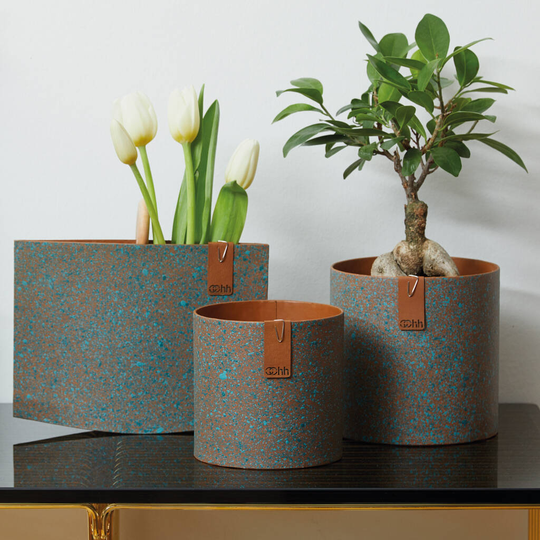 Copper Painted Recycled Paper Pot