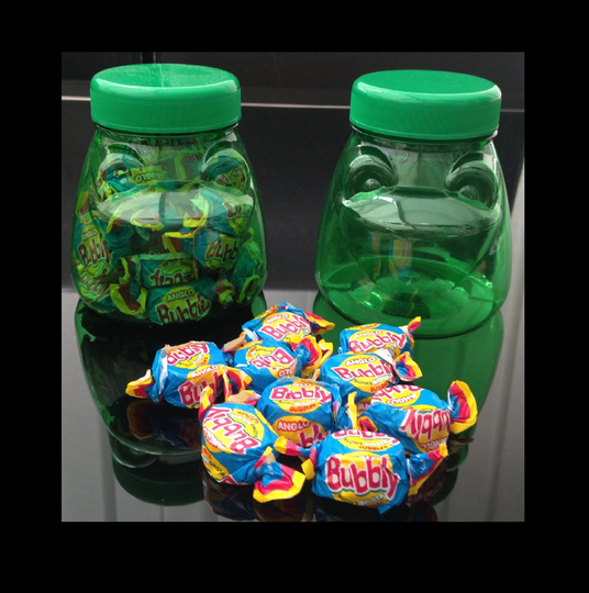 Novelty Green Frog Jar Filled With Sweets Of Your Choice Dolly Mixtures Anglo Bubbly Jazzies