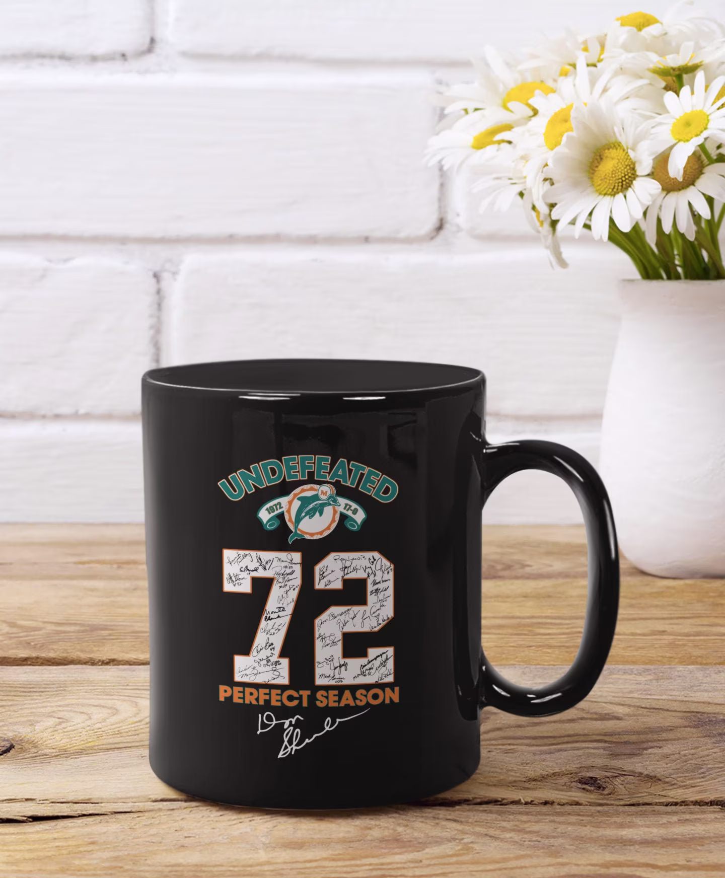 Undefeated Dolphins 1972 Perfect Season Mug, Miami Father's Day, Gift For Fan, Sport Lover, Lover Mug