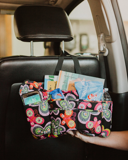 Hanging Backseat Car Travel Organizer W/Compartments