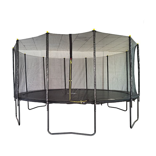 Velocity - 16ft Powder Coated Trampoline with Safety Enclosure