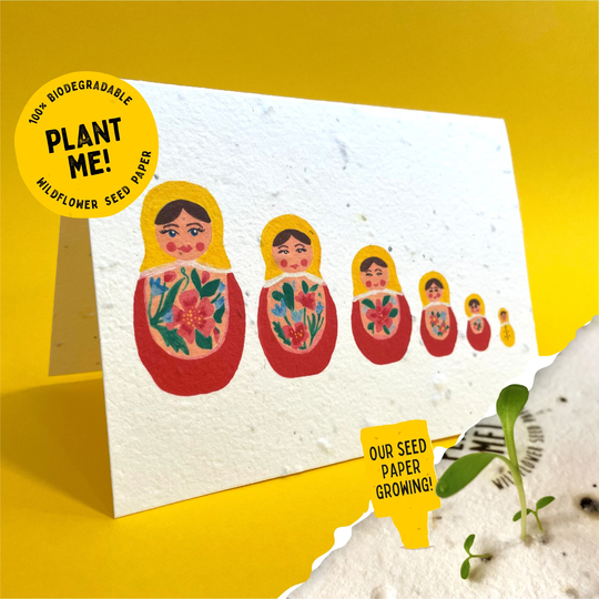A Growing Family Plantable Seed Card/Native British Wildflowers New Baby