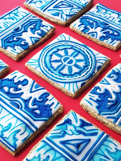 Earl Grey Tea Biscuits, Decorated Cookie, Hand-Painted Shortbread Cookies, Lovers Gifts, Homemade Biscuits