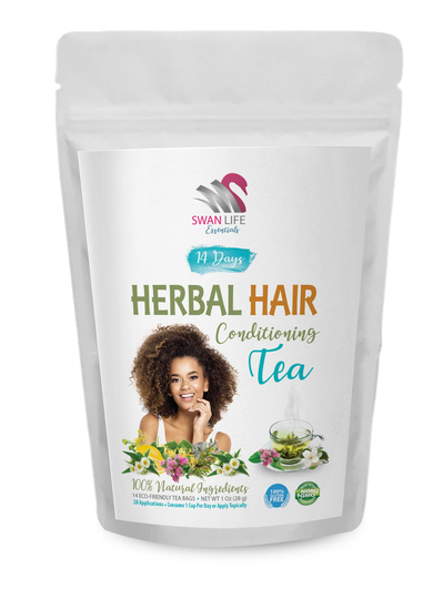 Hair Growth Tea Bags - Herbal Conditioning 14 Days, Strong Healthy With Herbs For 1 Bag