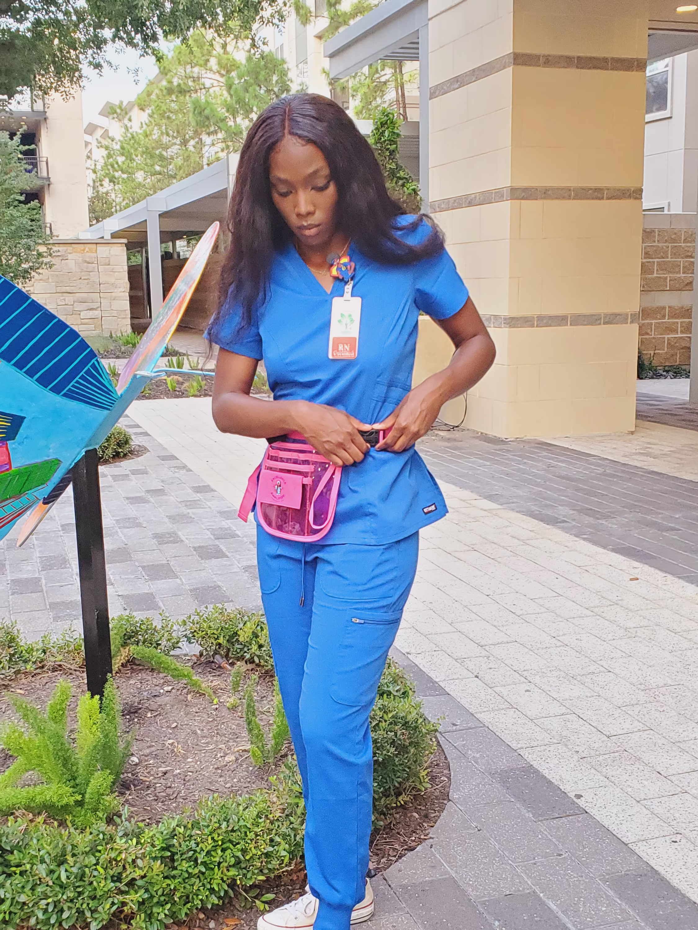 Waist Organizer, Vibrant Styles, Nurse, Bag, Fanny Pack, Nurse Cna, Rn, African American