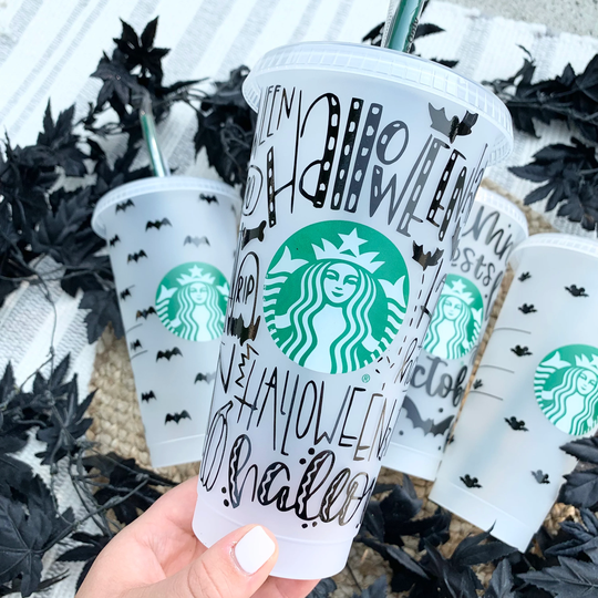 Halloween 24 Oz Starbucks Reusable Cold Cup. Gift For You. Season Cup