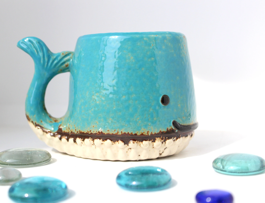 Blue Whale Succulent Pot 3 Inch Houseplant Planter With Drainage Hole