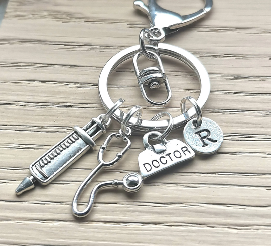 Doctor Gift, Physician Gift, Graduation, Keychain, Medical Student, Medicine, Keyring, Physician, Medical Practitioner