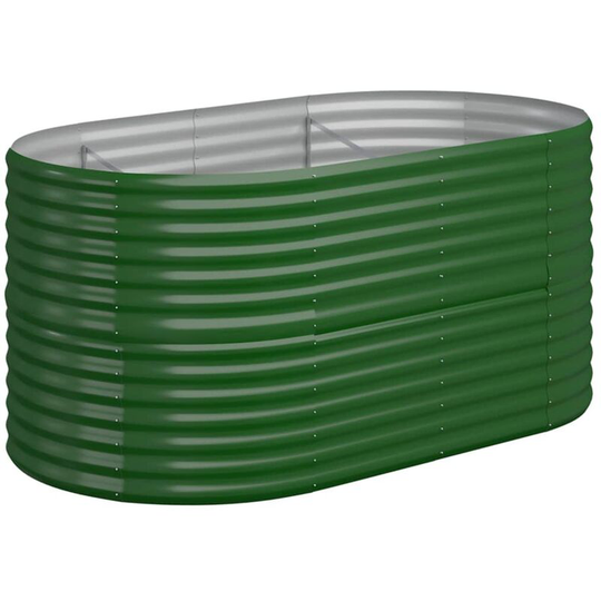 Vidaxl - Garden Planter Powder-coated Steel 152x80x68 cm Green Green