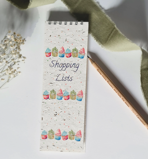 Plantable Seeded, Shopping List Notebooks, Eco Friendly Recycled Materials