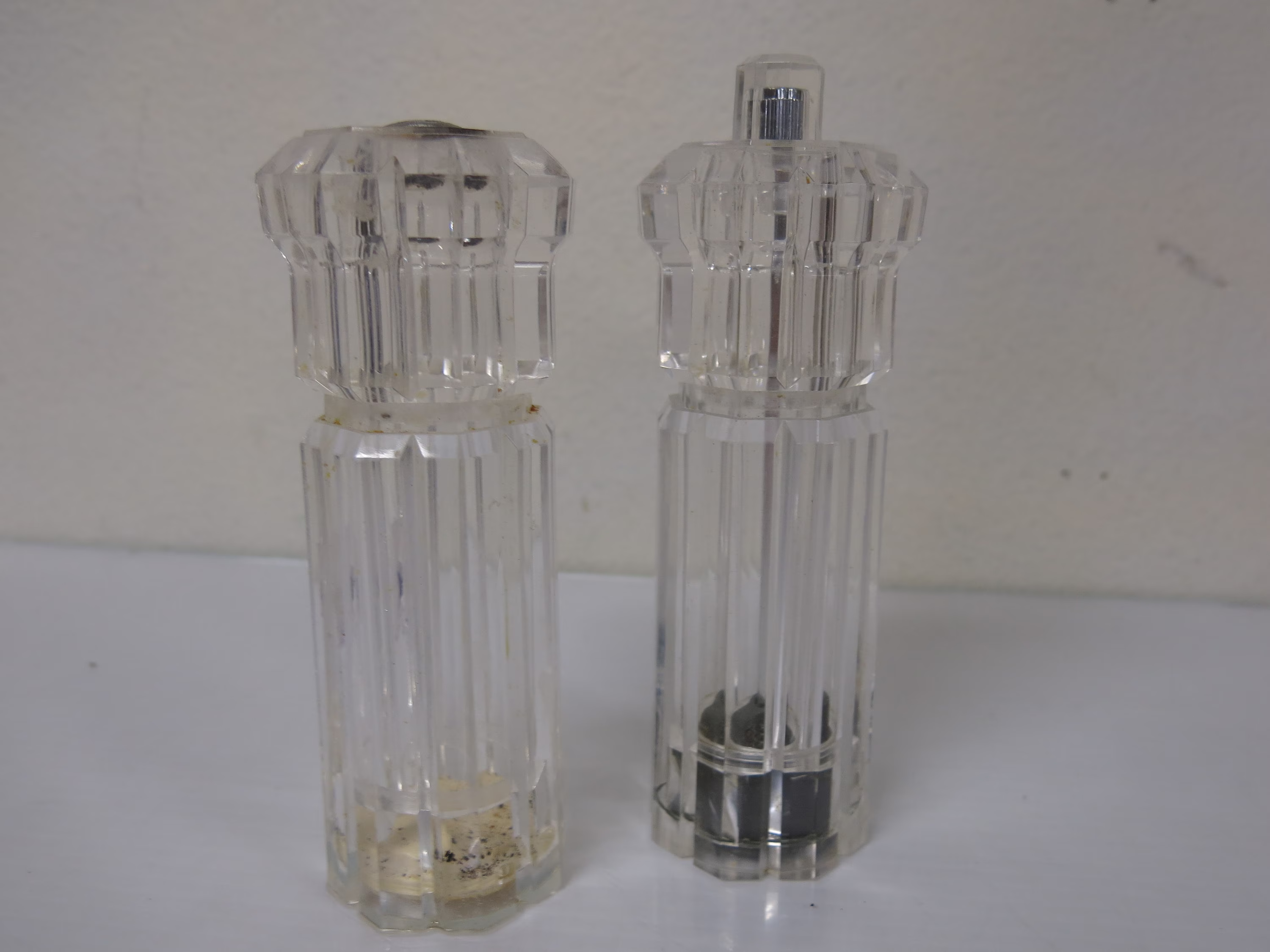 Lucite Salt & Pepper Shakers Mid Century Modern