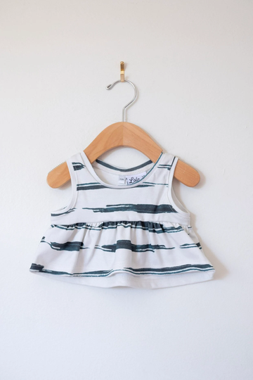 Girls Peplum Tank // Organic Baby Clothes Top Girls Clothing Toddler Summer
