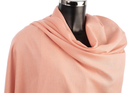 Apricot Shawl, Organic Clothing, Peach Cotton Scarf, Bridal Pashmina, Summer Wrap, Present For Girlfriend, Ethical Gifts For Her, Fairtrade