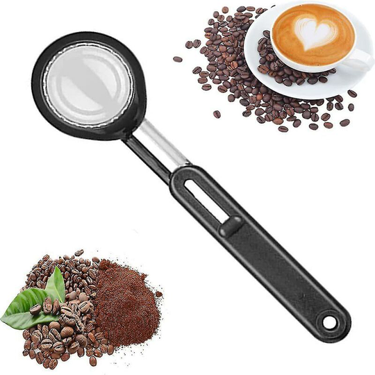 Adjustable Handle Measuring Spoon, Coffee Measuring Spoon, Coffee Roasting Seasoning, Protein Powder (1 Piece, Black)
