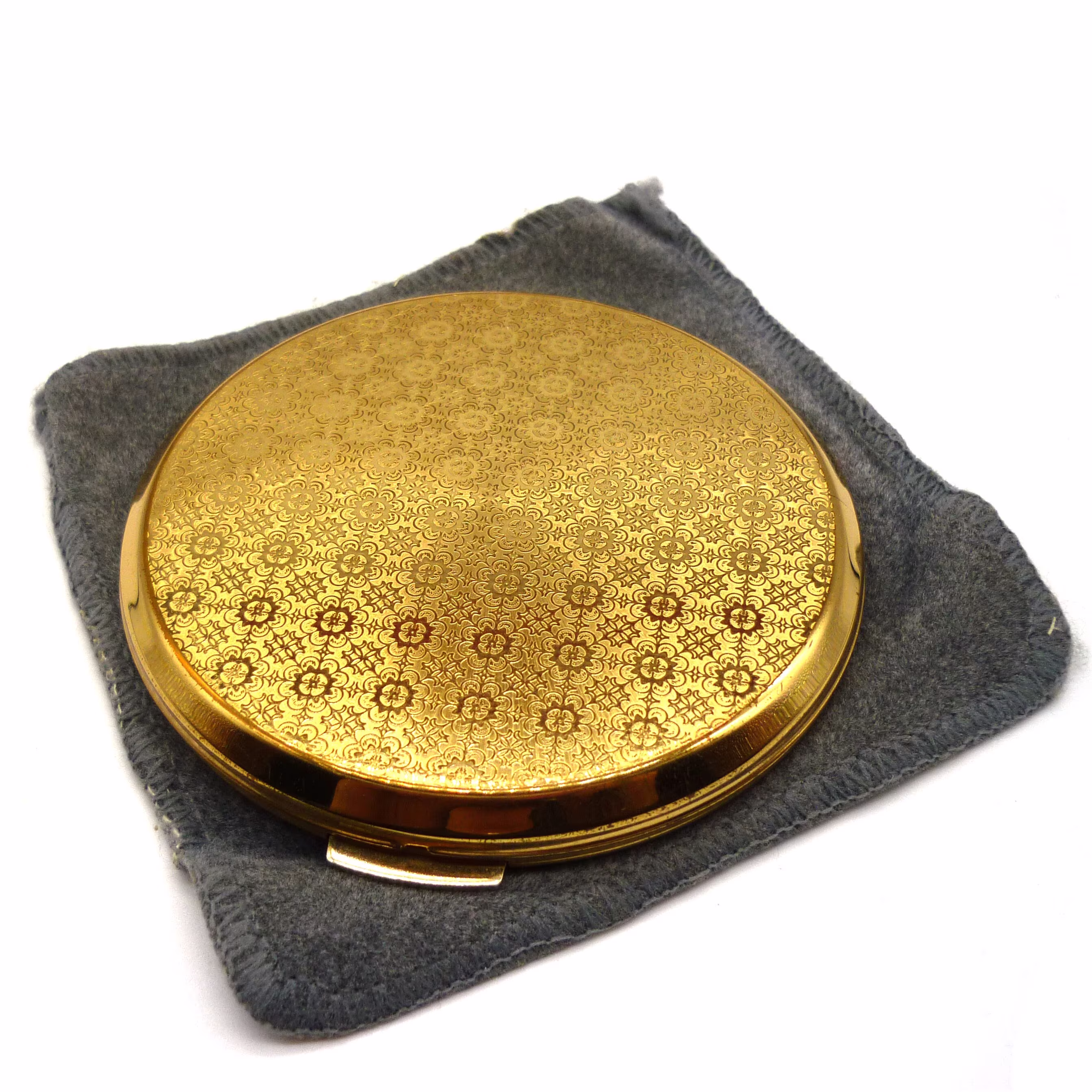 Vintage Stratton Powder Compact, Gold Pocket Mirror
