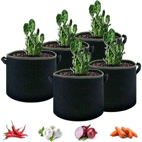 Reusable non-woven fabric planting bag for plants, tomatoes and strawberries (5pcs)