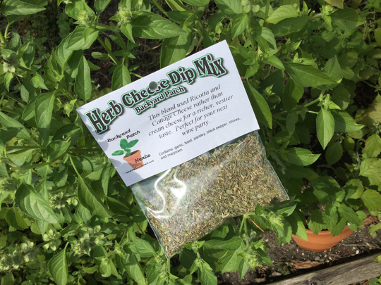 Herb Cheese Dip Mix, Hand-Blended Dry Cooking Herb Mix, Gluten & Salt Free, Garlic, Basil