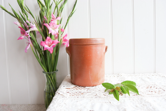 Antique French Crock Pot | Glazed Stoneware Salt Confit