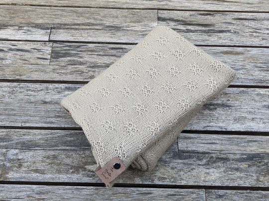 Matcha Pure Basics Wool Knitted Beige Sand Baby Blanket