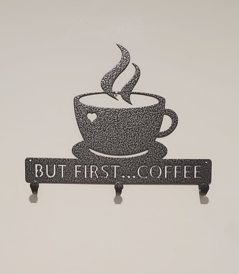 Powder Coated Metal Coffee Sign/Mug Holder