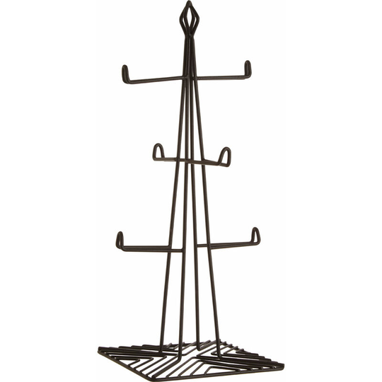 Vertex Black Powder Coat Finish 6 Mug Tree - Premier Housewares