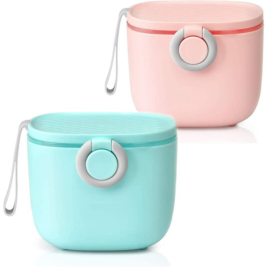 Milk Powder Dispenser, 2 Pieces Dispenser Box Milk Powder Milk Powder Dispenser Portable Baby Milk Container Storage Box Baby Food Box Dispenser
