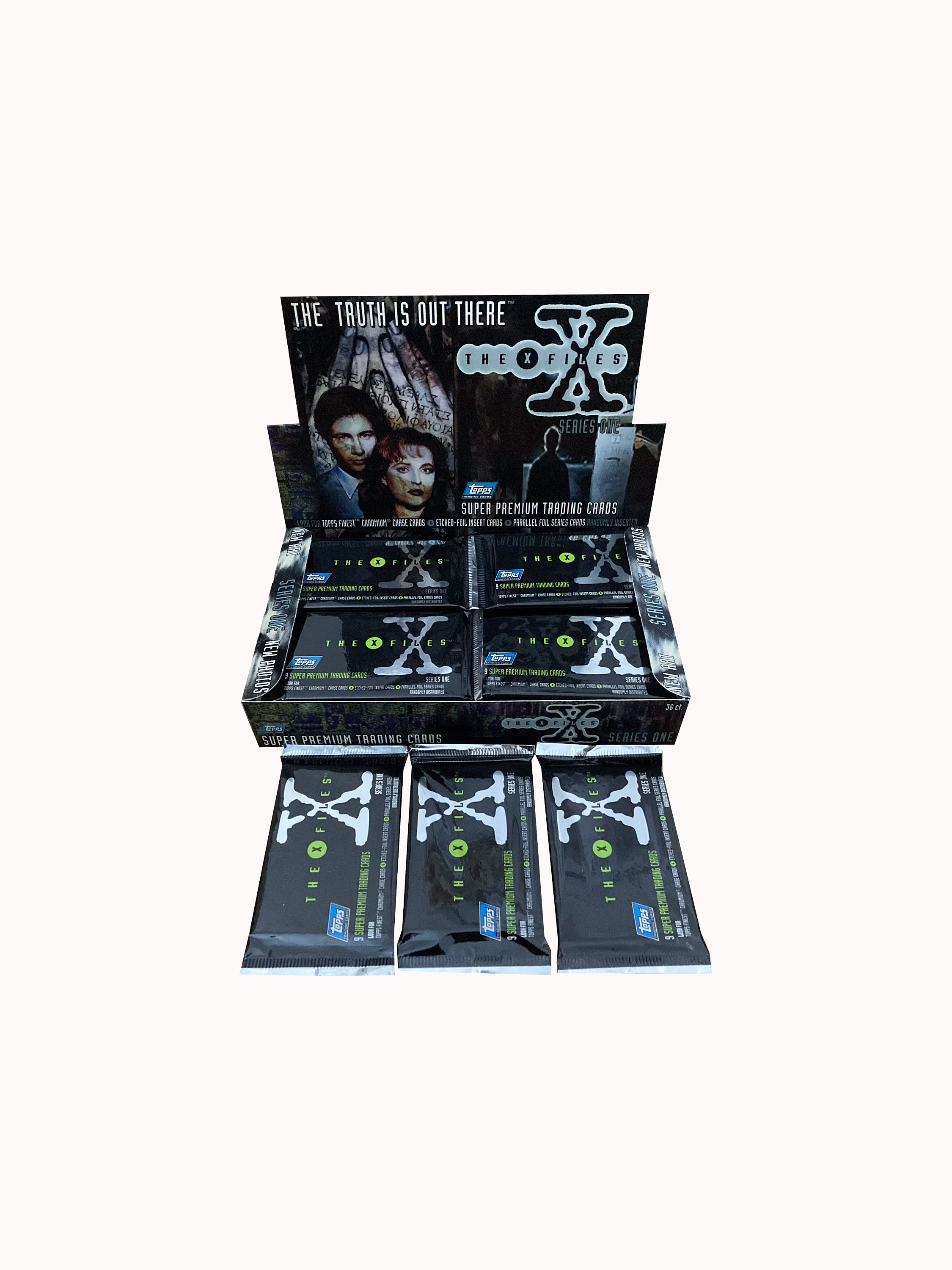 3 Packs Of The X-Files Season 1 Vintage Trading Cards. 9 Cards Per Pack. Topps 1995. Truth Is Out There Dana Scully Fox Mulder