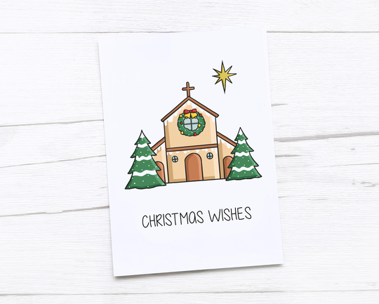 Happy Christmas Card | Merry Traditional Church