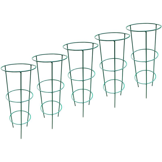 Pack of 5 Conical Garden Plant Support Rings (48cm)